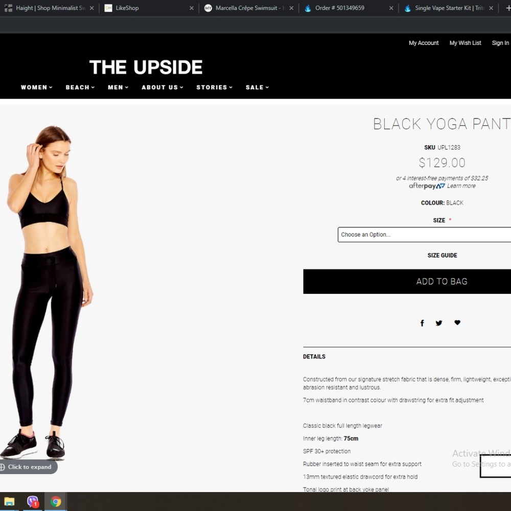 THE UPSIDE BLACK YOGA PANT